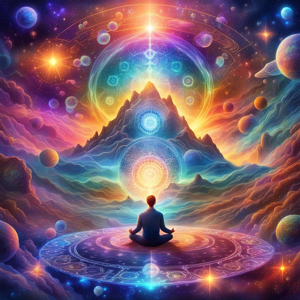 Cosmic Healing Therapy: Holographic Astral Illustration