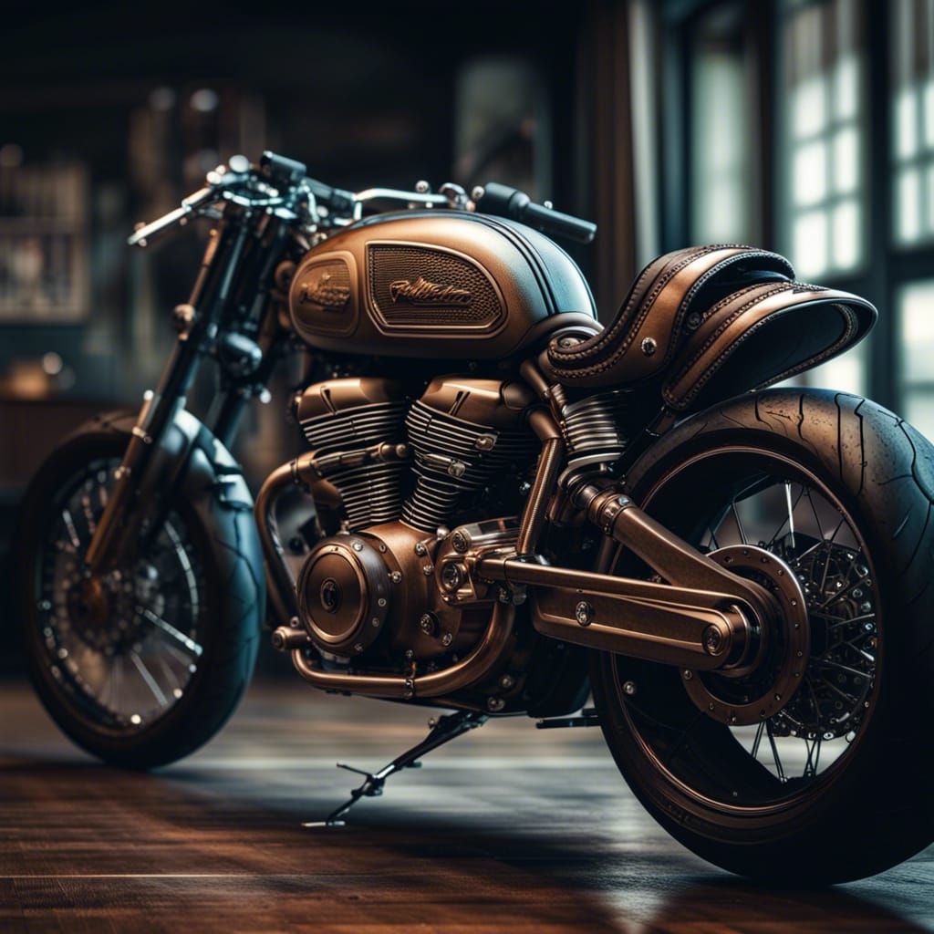 Hyperrealistic Motorcycle Showcase in High Definition