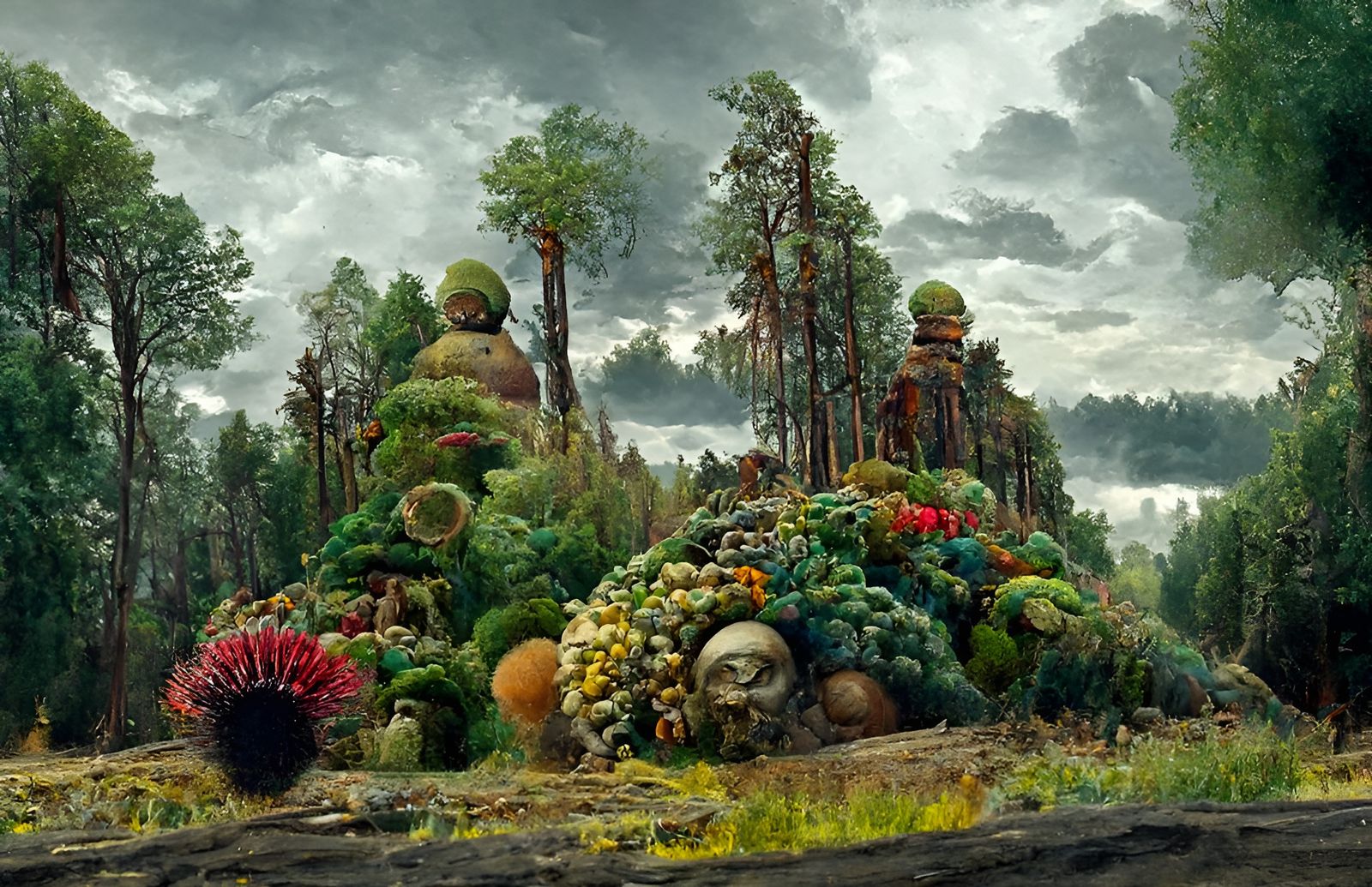 Surreal Landscape Inspired by Shishkin and Rousseau