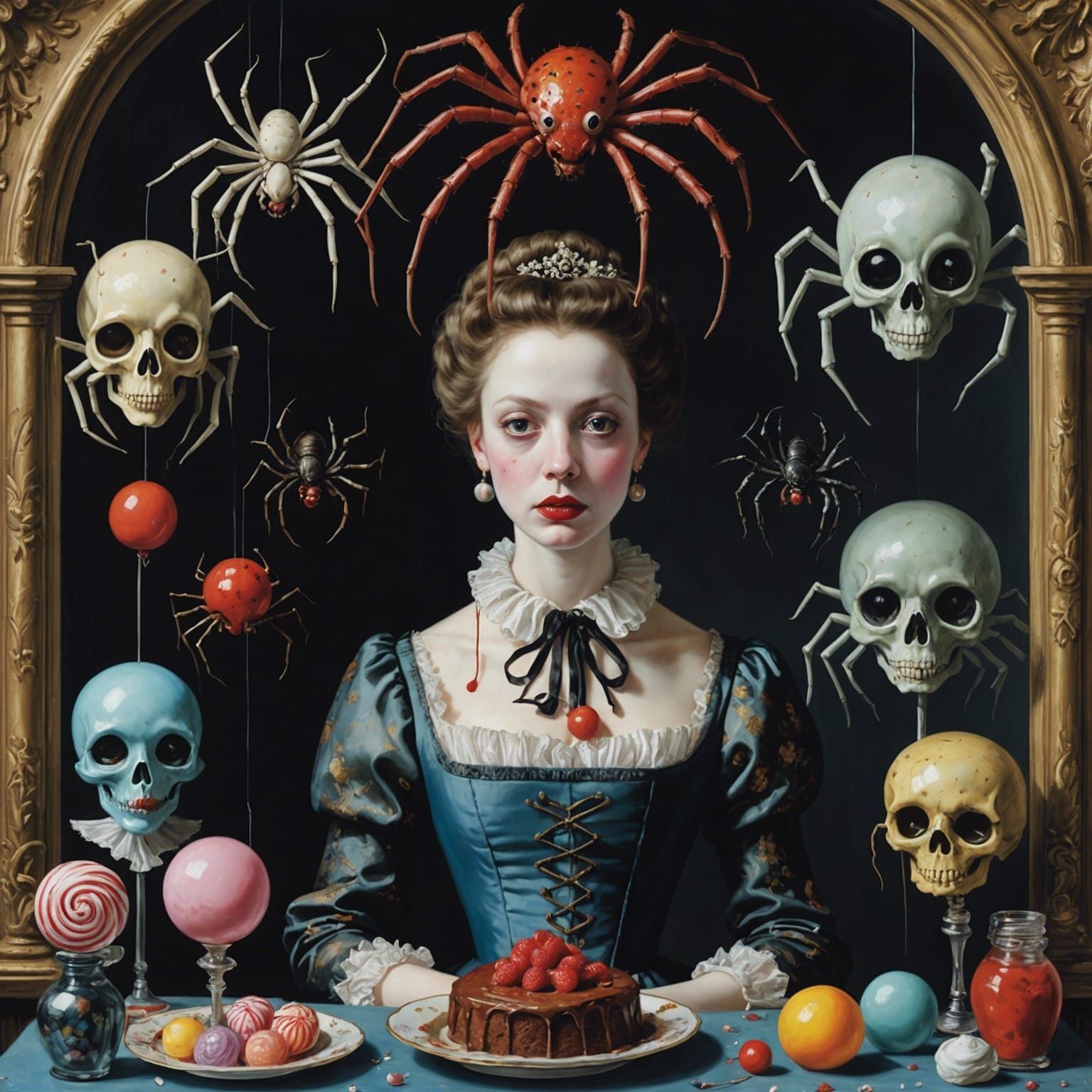 Surreal Horror: Sewn Eyes in Vaporous Fog