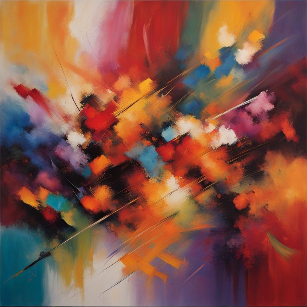 Capture the essence of a fleeting emotion or a vivid memory using the language of colors and shapes. Let your brush danc...