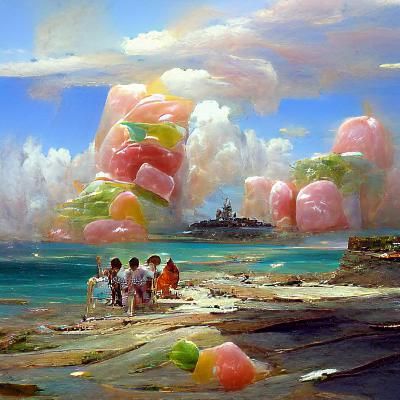 Sweet Candy Island Inspired by James Gurney