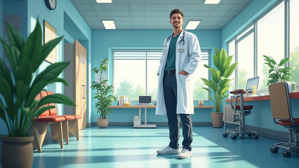 Florida Sports Medicine Doctor in Digital Art Style