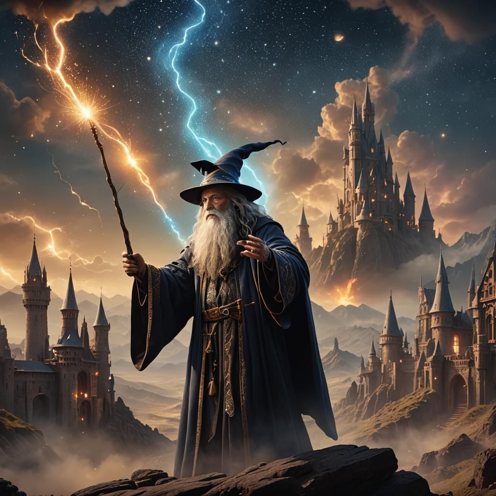 Wizard Teaches Spell Casting with Stardust