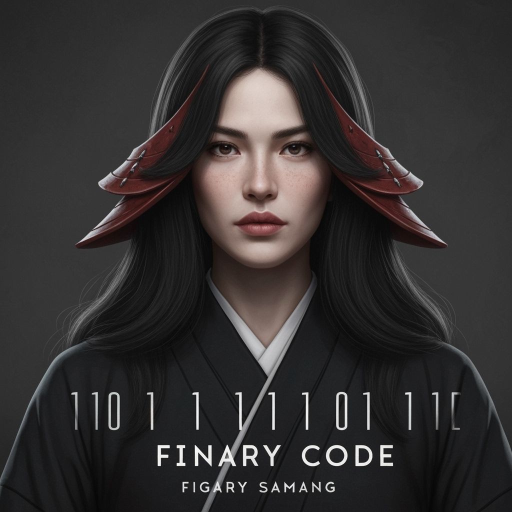 Binary Code Female Samurai Warrior