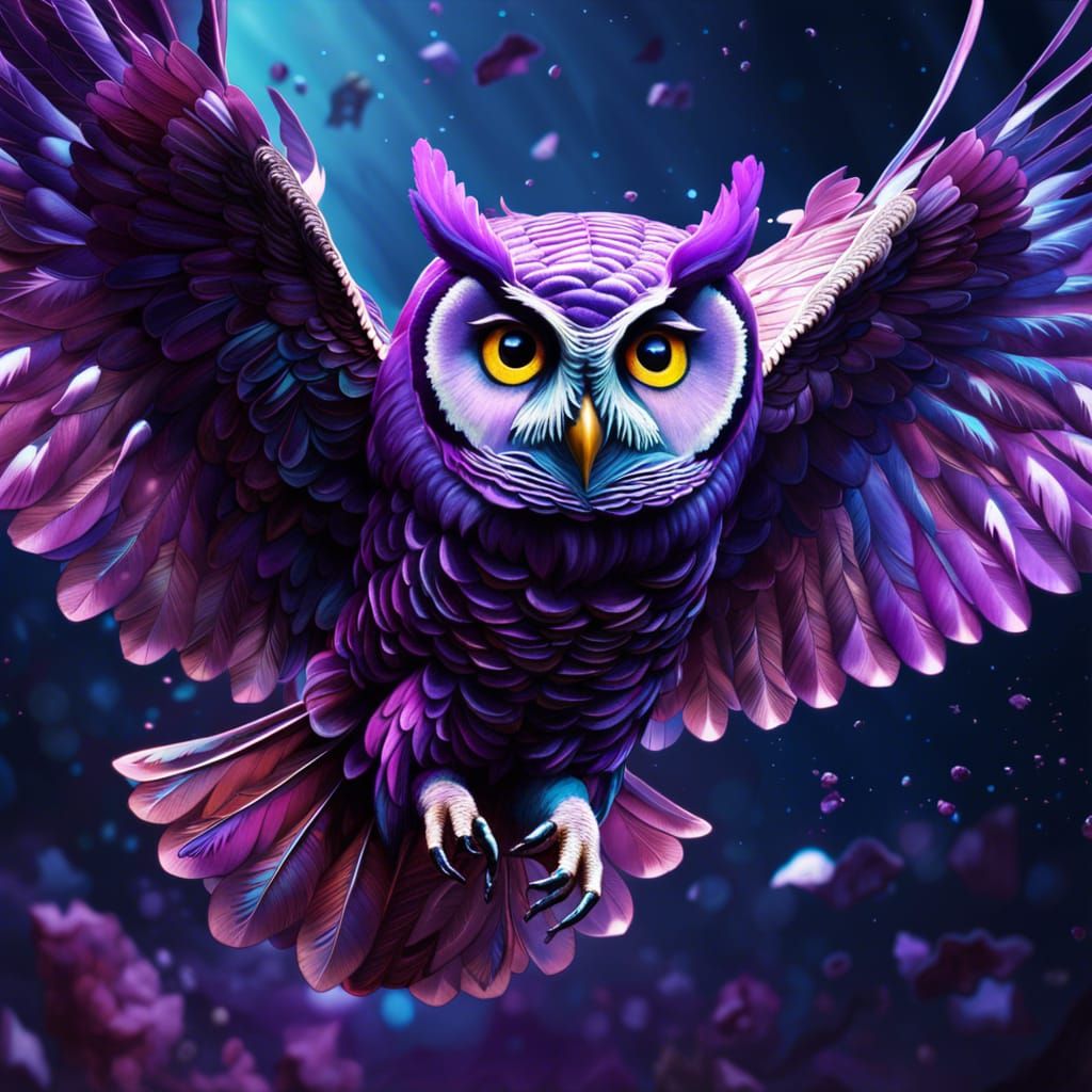 Airlyn's purple owl