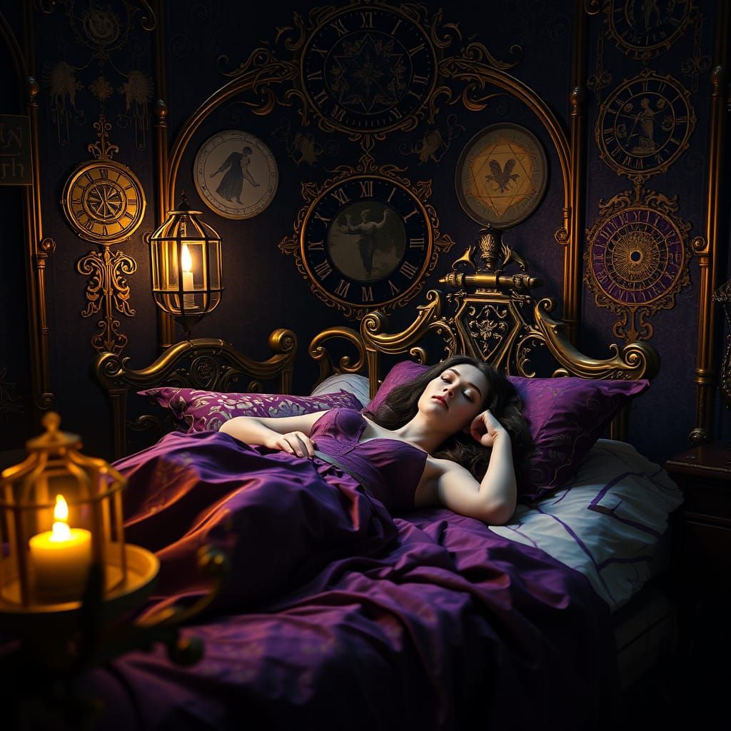 Insomnia: Victorian Bedroom in Dark Fantasy Style
