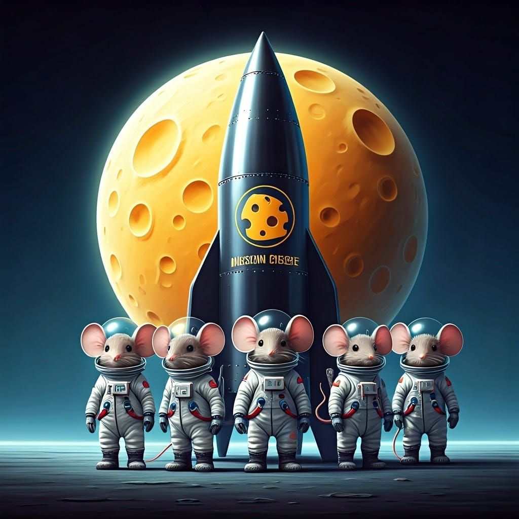 Cheesy Space Explorers Blast Off in Style