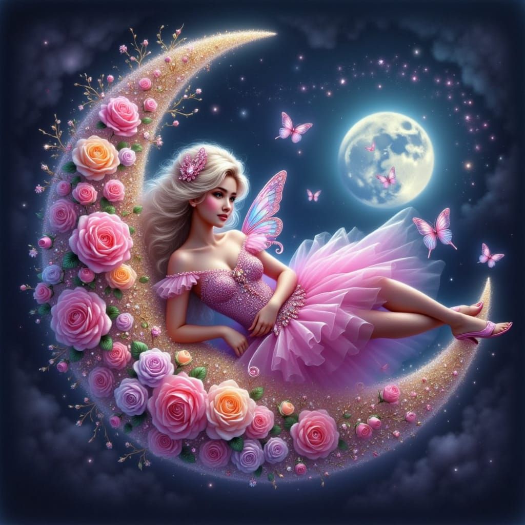 <lora:Lovely Touch:1.0> Dreamy digital art. A full body shot...