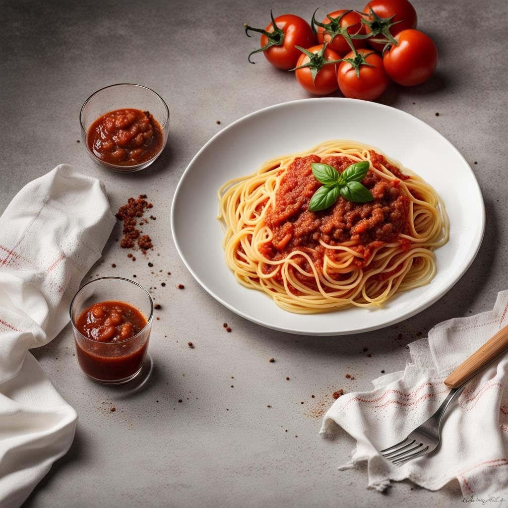 Spaghetti Bolognese Recipe Illustration