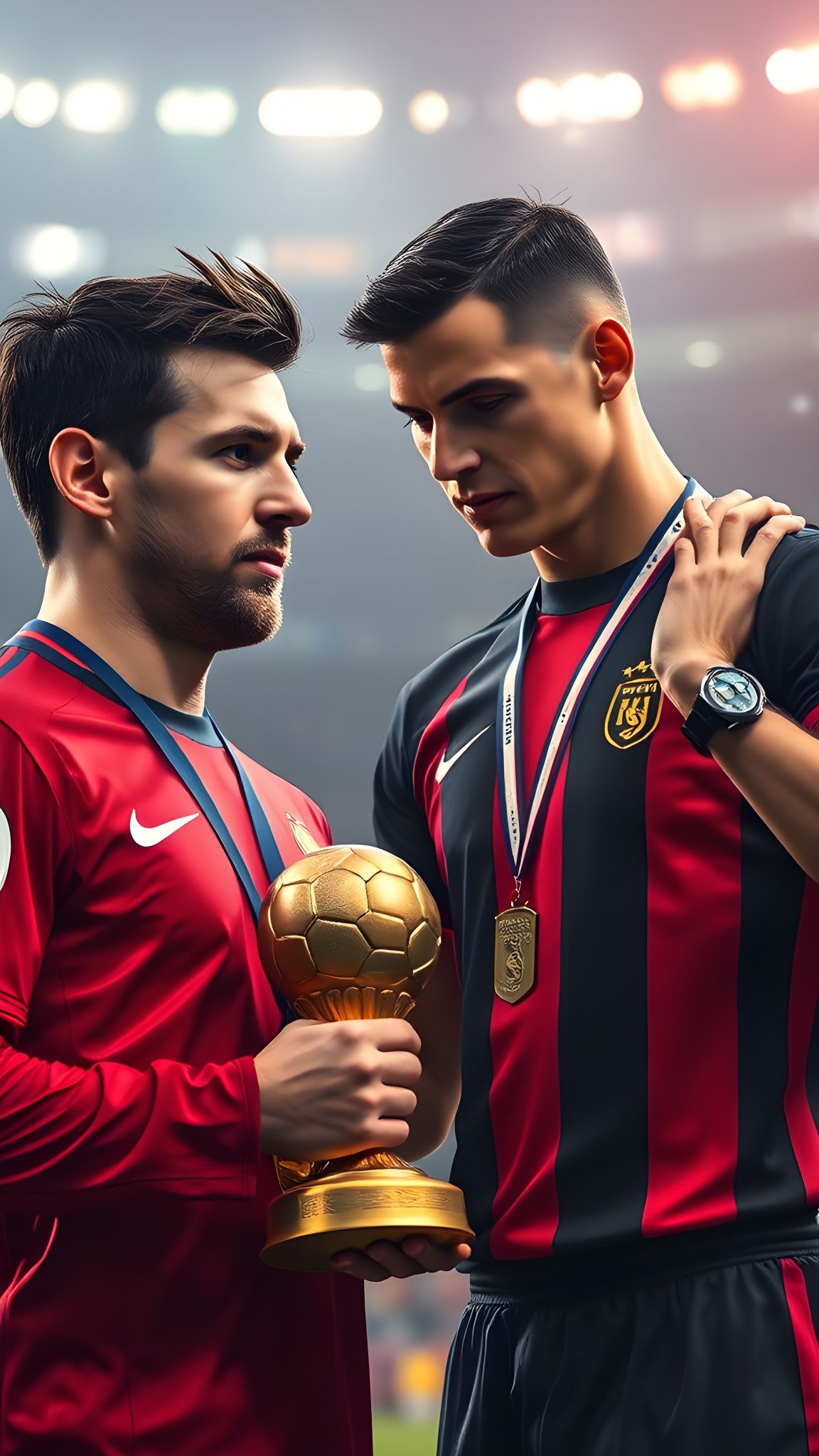 Messi Wins, Ronaldo Disapproves: Fantasy Concept Art