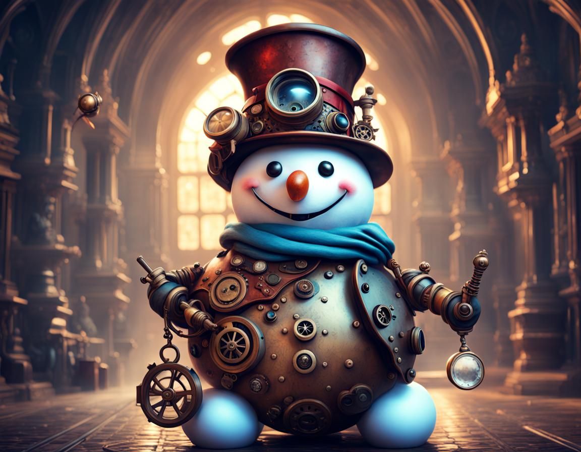 Mysterious Steampunk Snowman