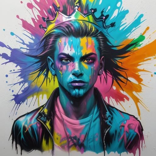 Rave King Graffiti Art in Street Style