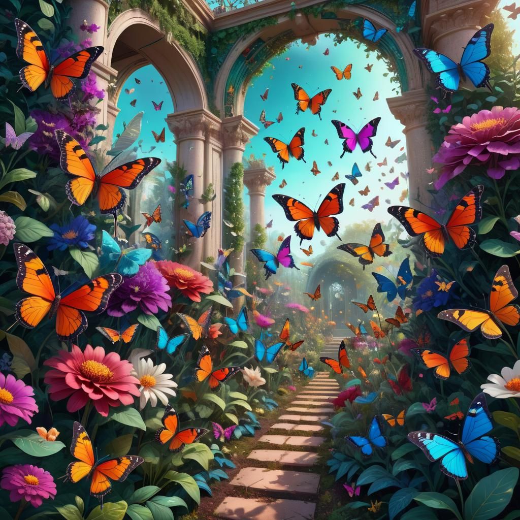 Butterflies garden