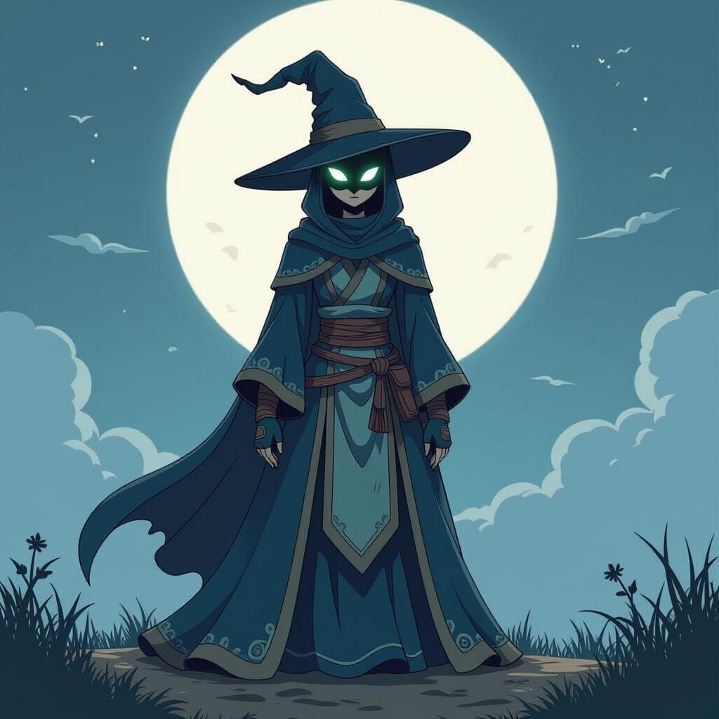 Lunar Cultist in Anime Style