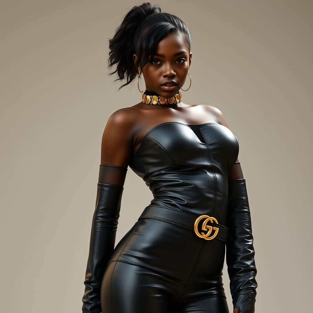 Ebony Beauty in Hyper Realistic 4K Photography