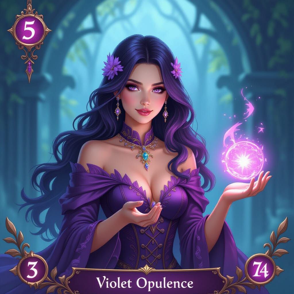 Violet Opulence Magic Trading Card Art