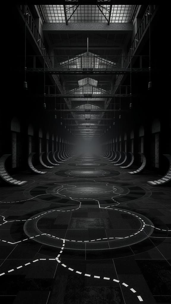 Abstract AI Mindscape: Quiet Conceptual Visualization