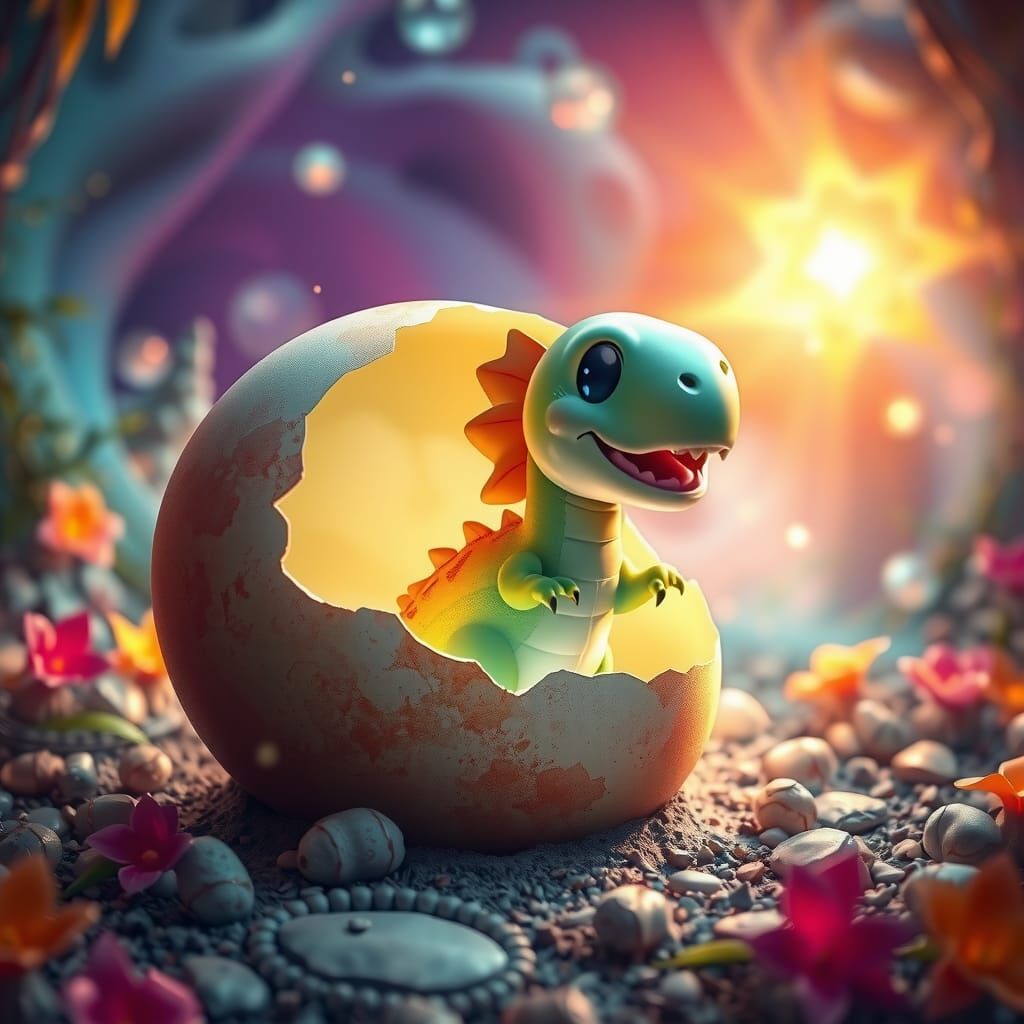 A cute little dinosaur