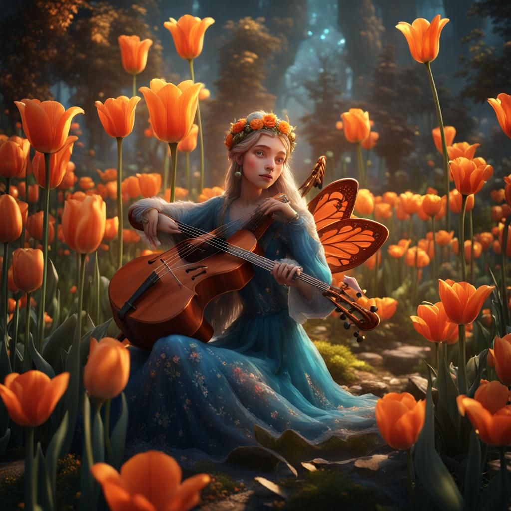 Enchanting Fairy's Song in Secret Flower Garden