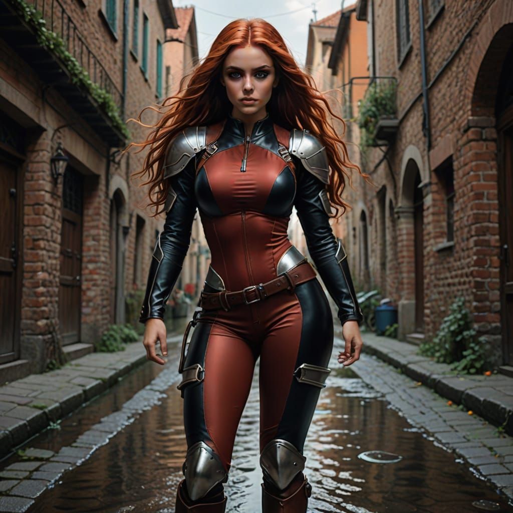 Sultry Warrior Goddess in Hyperrealistic Art