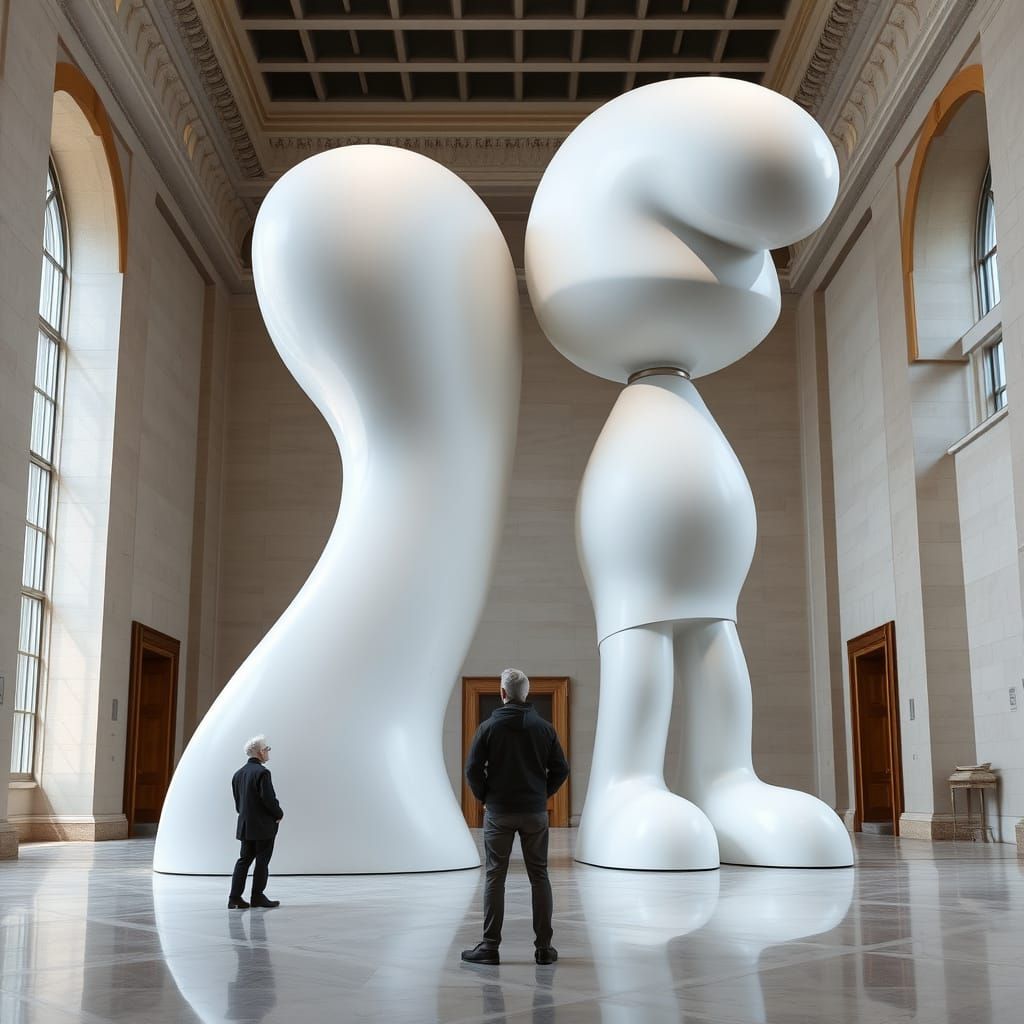 Elegant Abstract Sculpture in Modernist Style