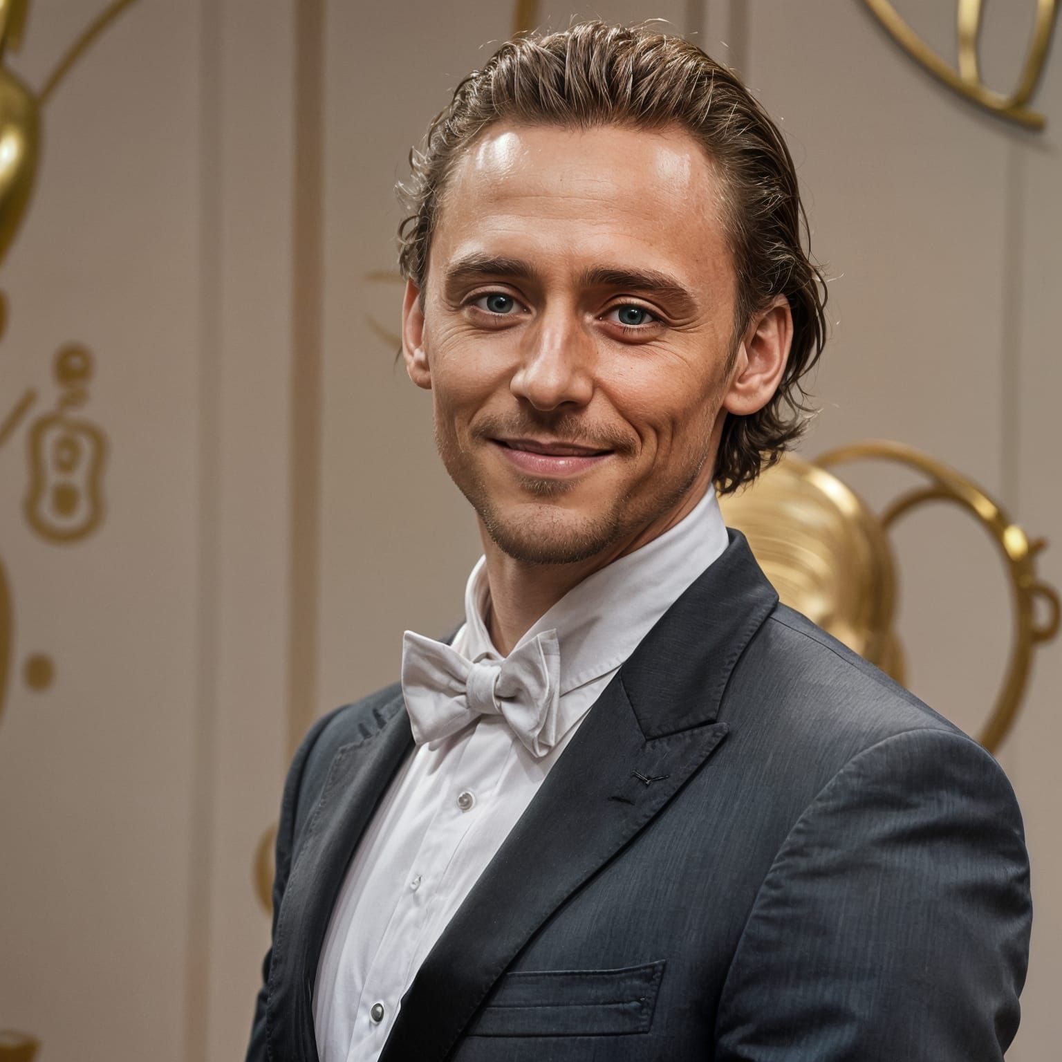 Man in Tuxedo at Awards Ceremony: Digital Portrait