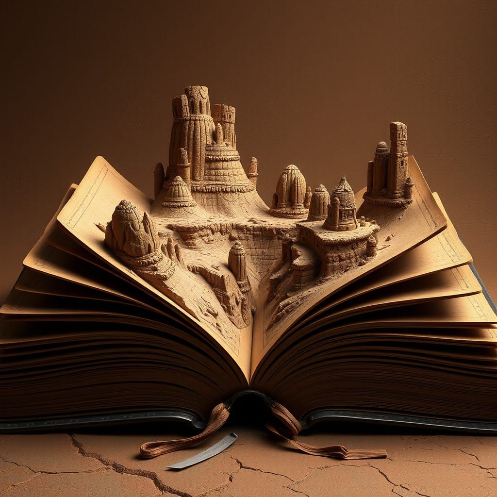 Ethereal Landscapes Erupt from Ancient Tome