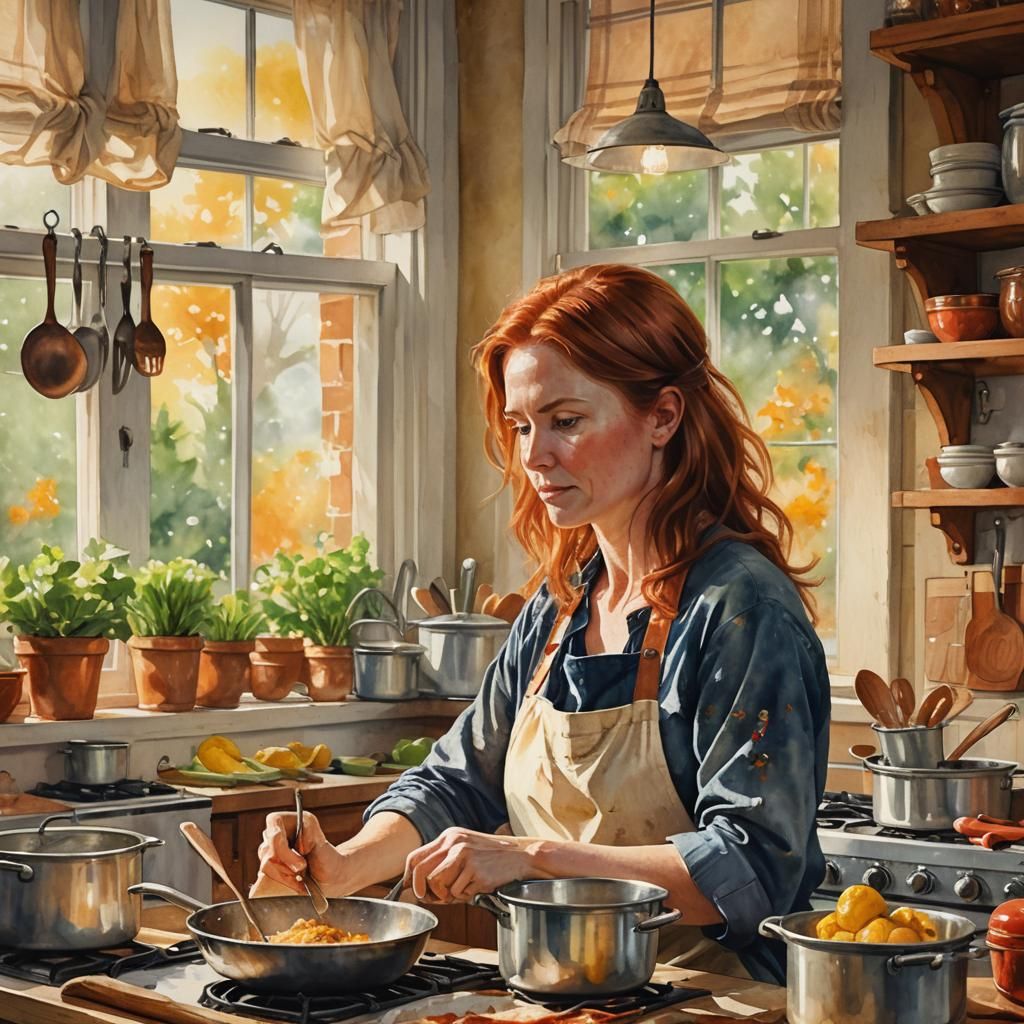 Southern Woman Portrait with Auburn Hair