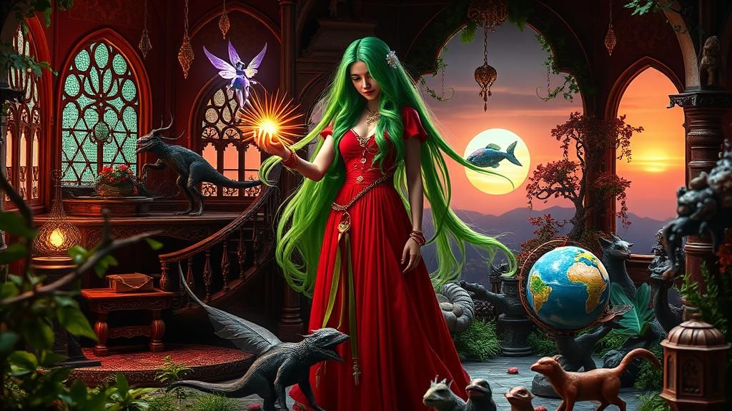 Wizard Casting Spells in Perfect World Environment