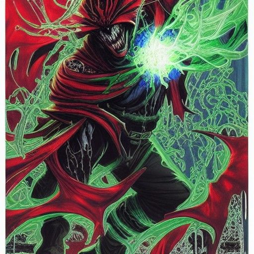 Todd McFarlane Spawn in Vibrant Colors