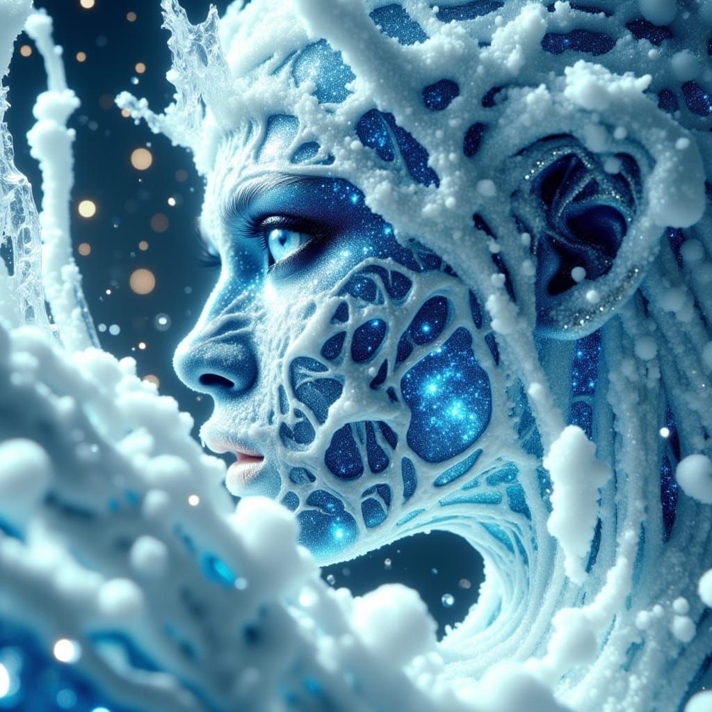 Breathtaking Ice Goddess in Intricate Detail