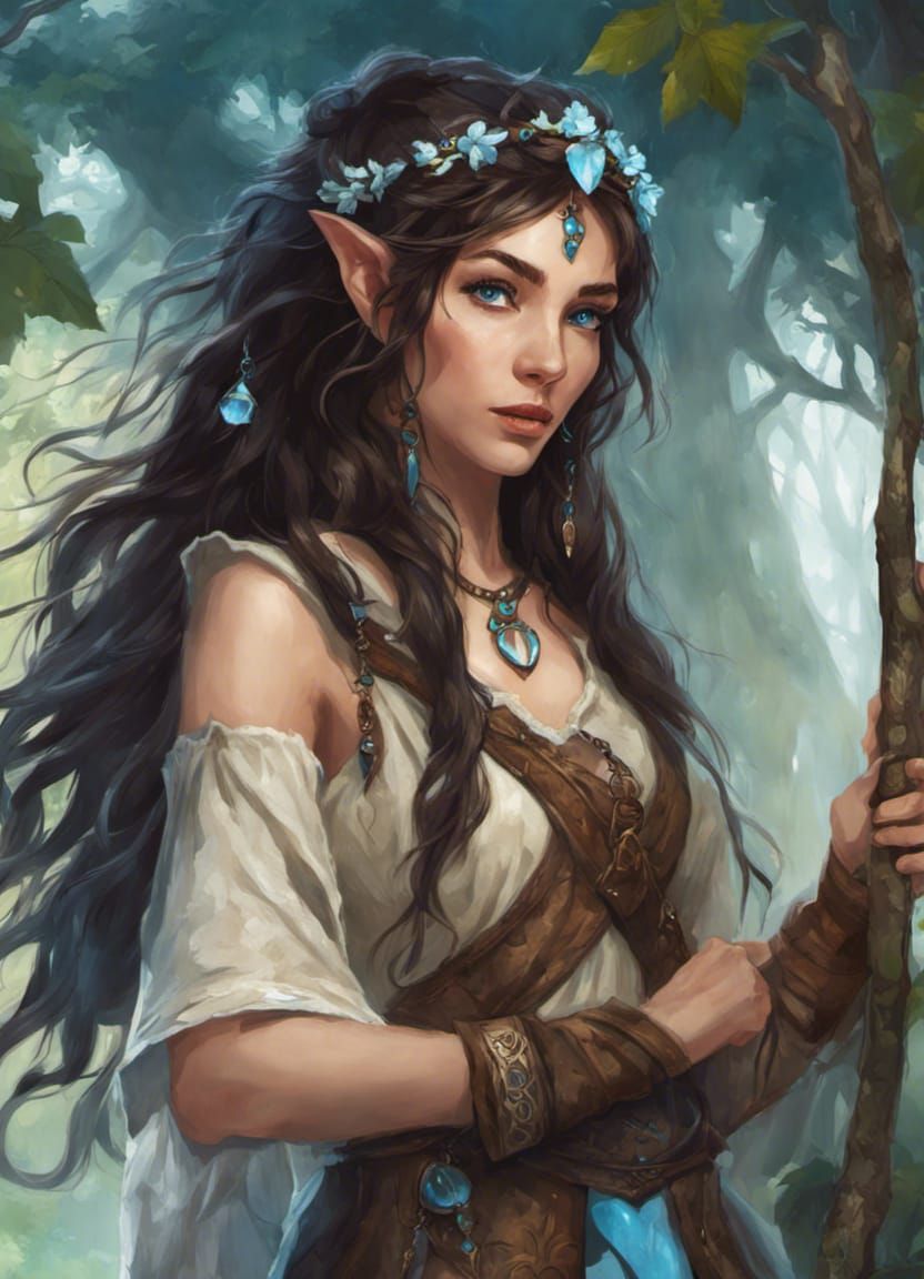 Stelliel, wood elf druid
