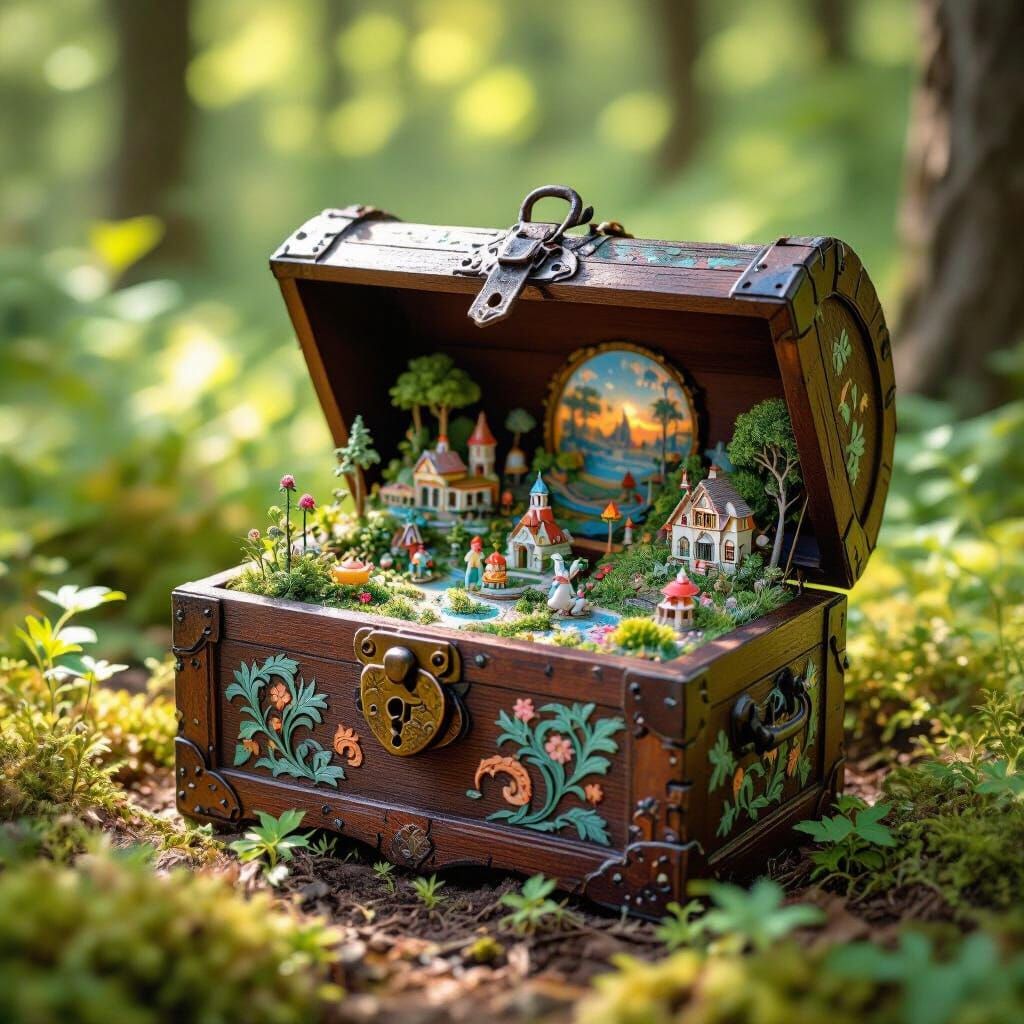 Miniature Worlds in a Treasure Chest
