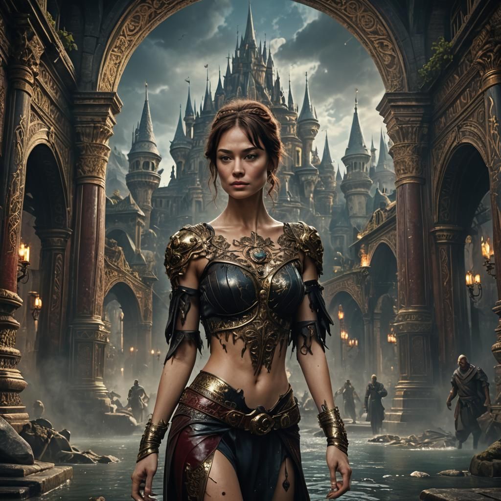 Olga Kurylenko: Detailed Matte Painting in 8k