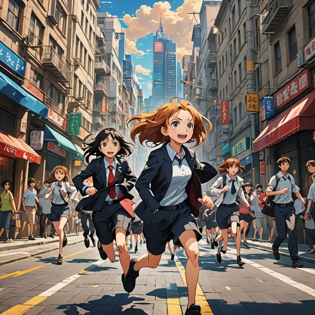 Anya Forger Runs: Dynamic Anime Key Visual
