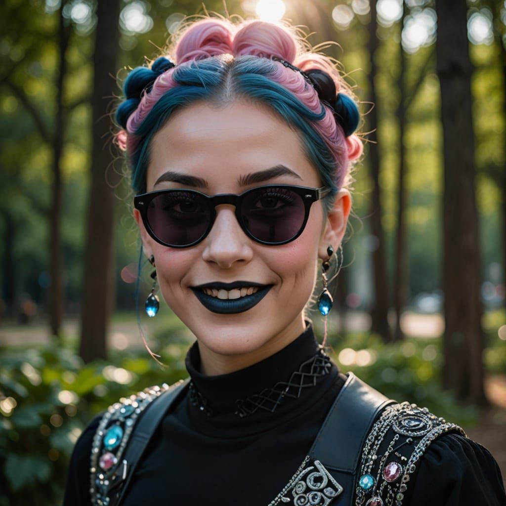 Goth Beauty Smizes in Pastel Pink Delight