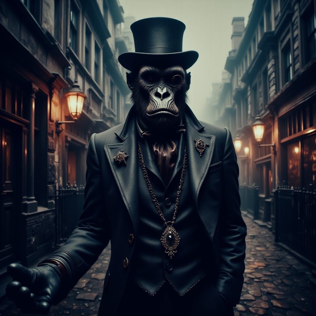 Gorilla Gentleman in Victorian Splendor
