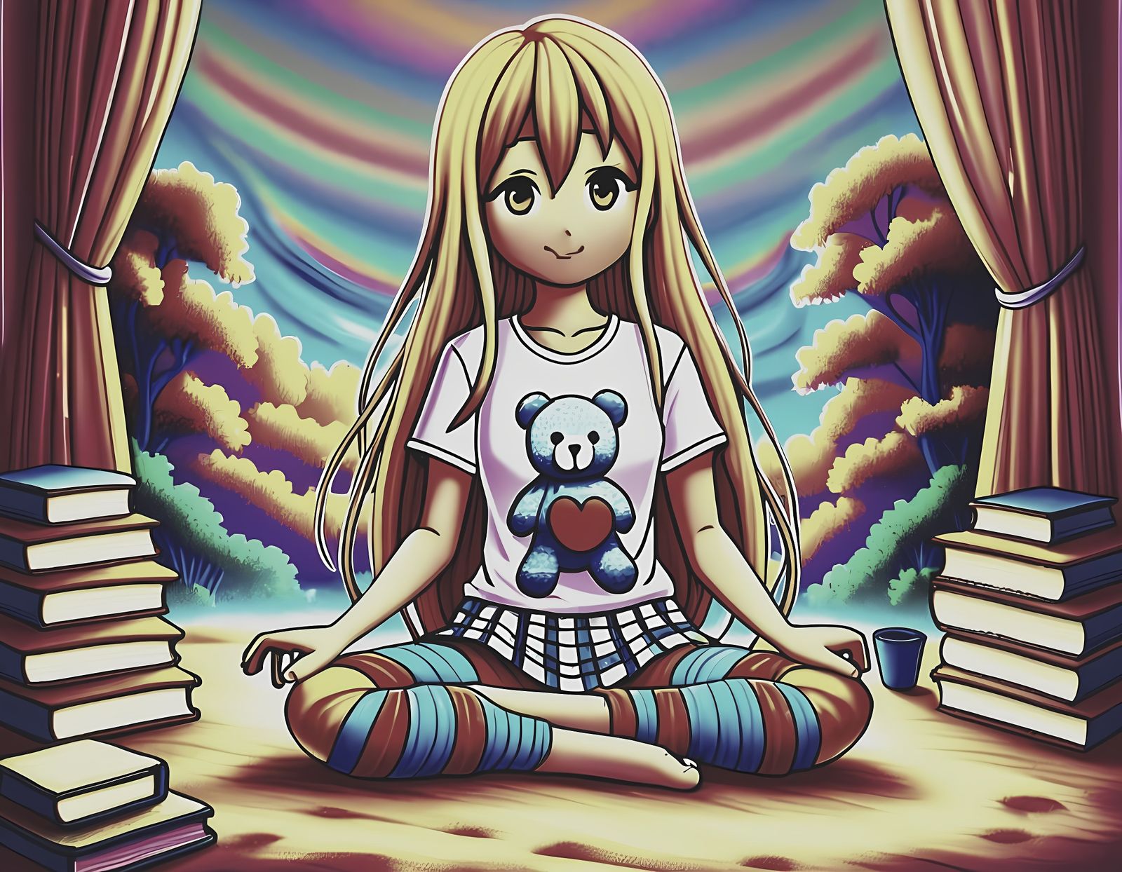 Cheerful Yuno in Vibrant Digital Art