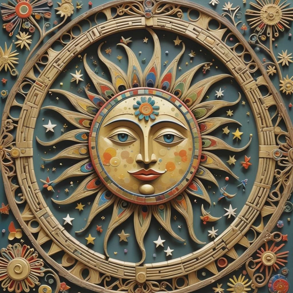 Abstract Folk Art in the Style of Klimt