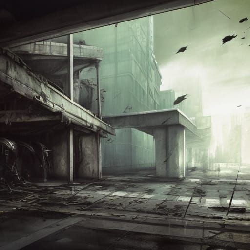 Abandoned parking garage
