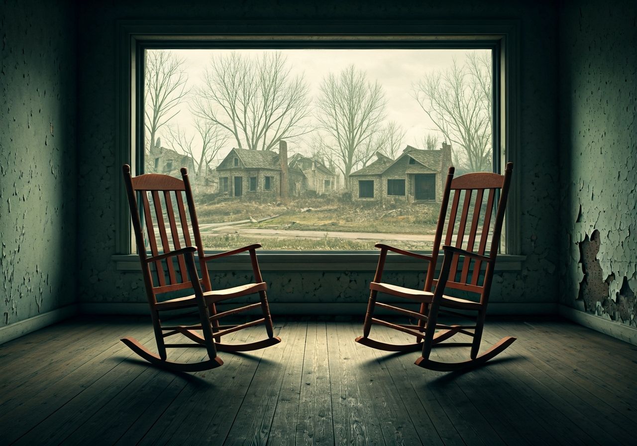 Rocking Chairs in Post-Apocalyptic Living Room