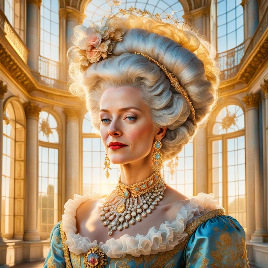 Marie Antoinette Rococo Portrait at Versailles