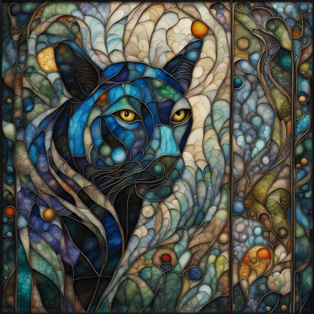 Translucent Marbled Watercolour in Art Brut Style