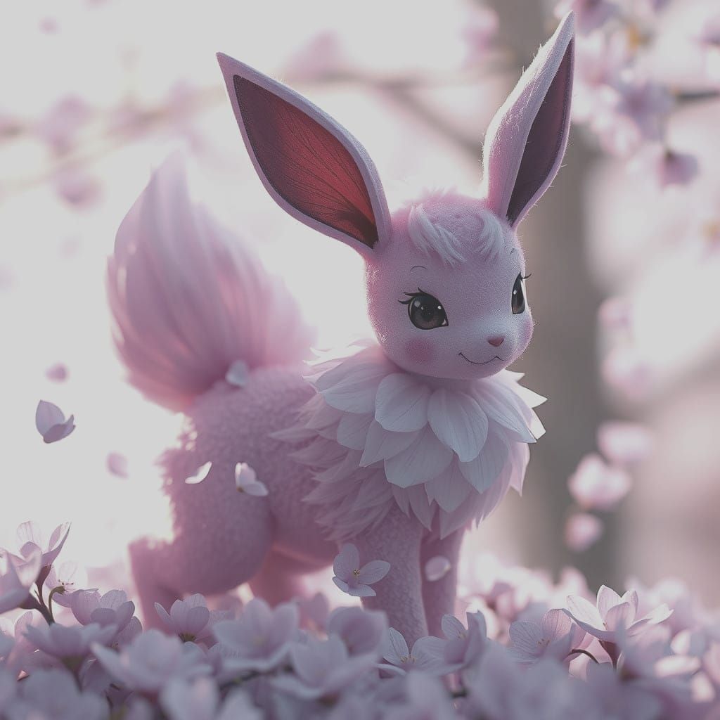 Sakura Eevee in Vibrant Anime Style