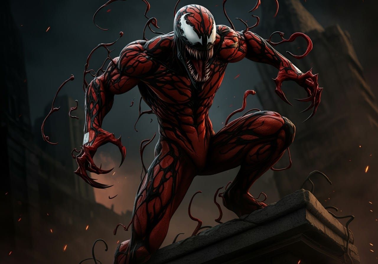 Professional Photo of Marvel's Carnage in Action