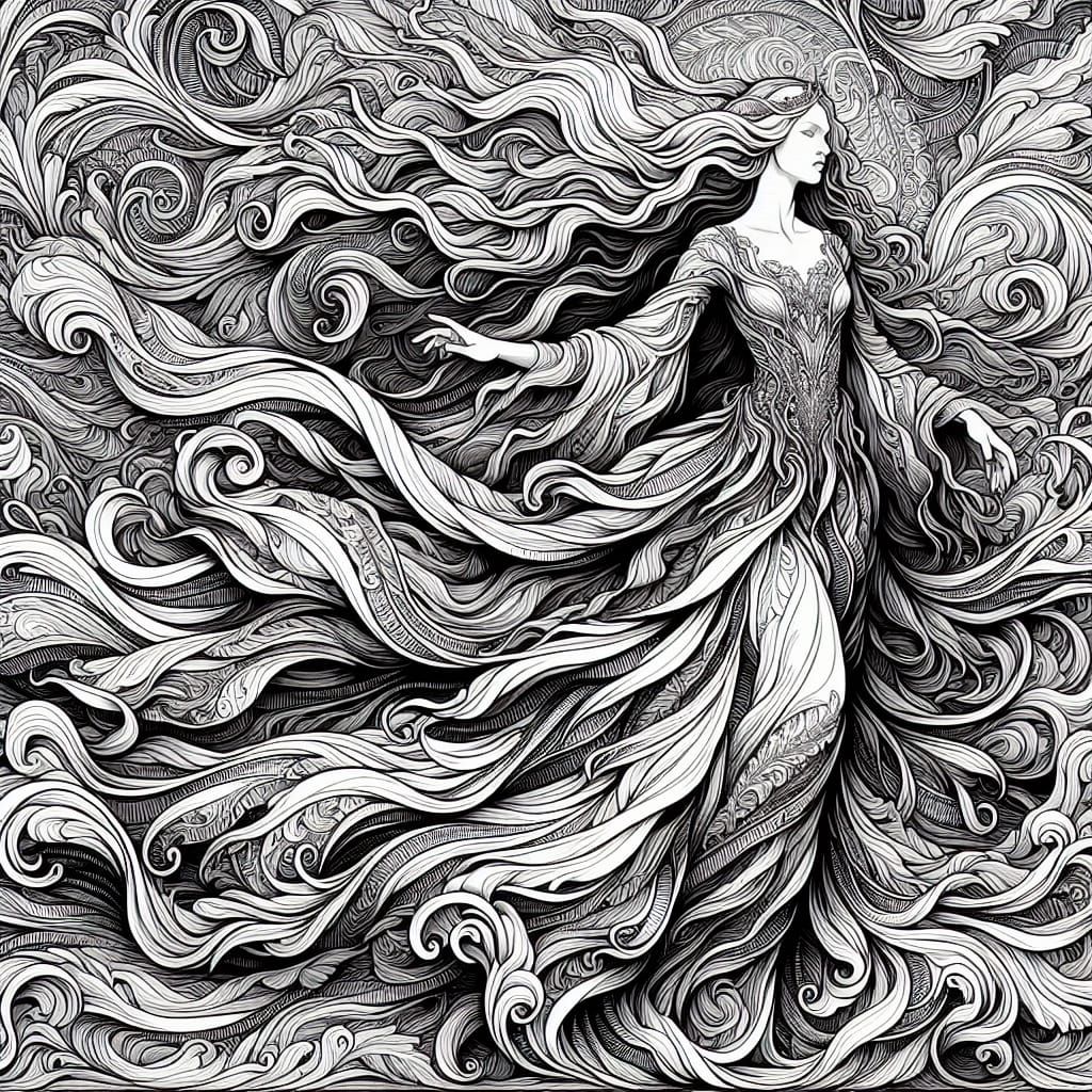 Majestic Figure in Motion: A Monochromatic Vision