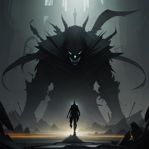 Abstract Light and Shadow with Sinister Undertones