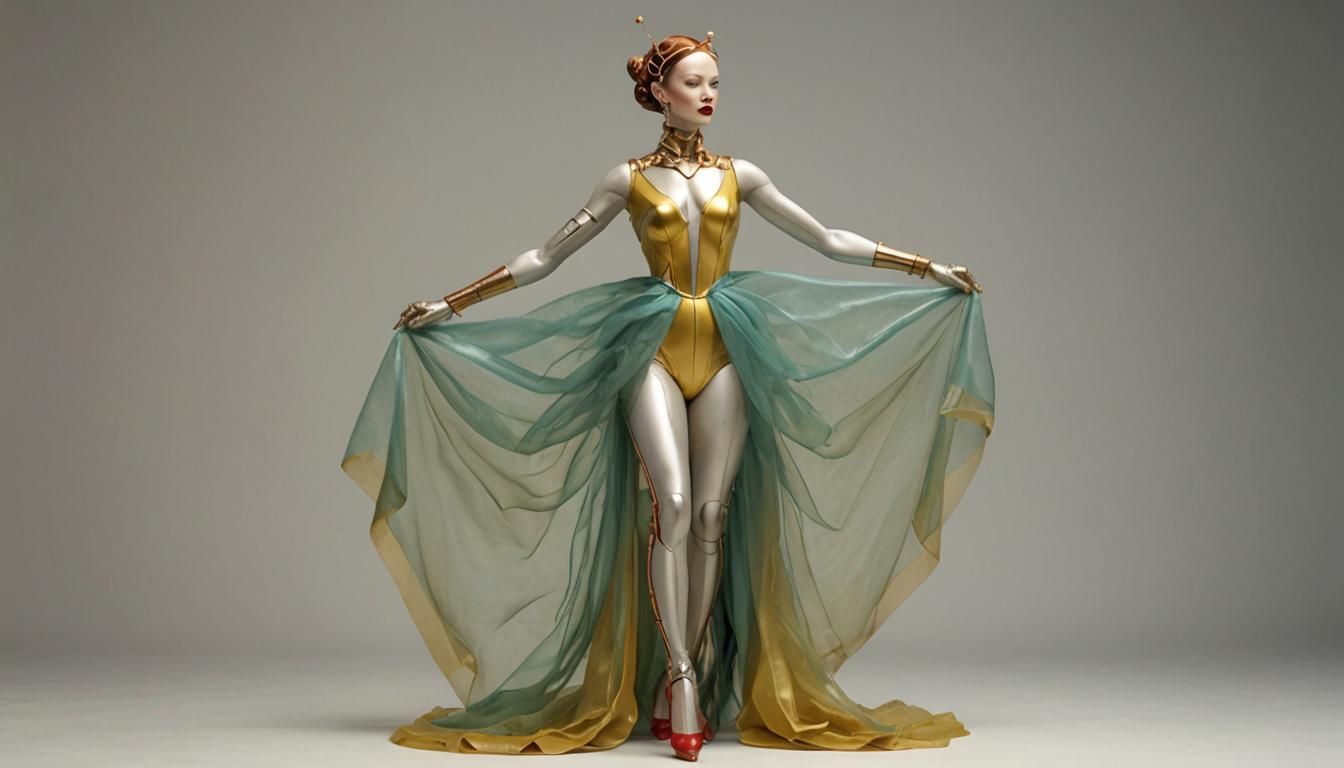 Boeing 707 Cutaway with Dancer, Technical Illustration