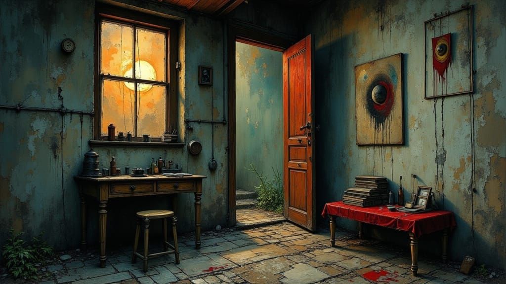 Melancholy Portrait of a Figure in Shadow